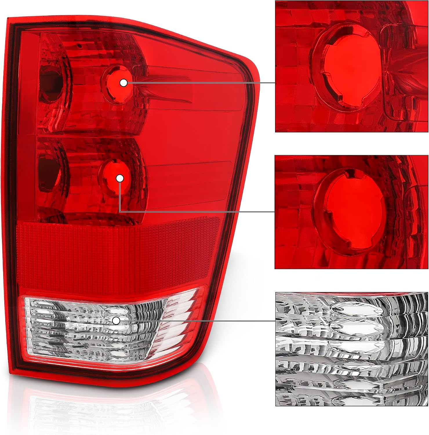 Tail Light Compatible With 2004-2015 04-15 Nissan Titan 04 05 06 07 08 09 10 11 12 13 14 15 Nissan Titan Rear Brake Lamps Passenger Side and Driver Side