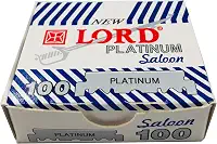Lâminas de barbear de borda única Lord Platinum, 100 lâminas