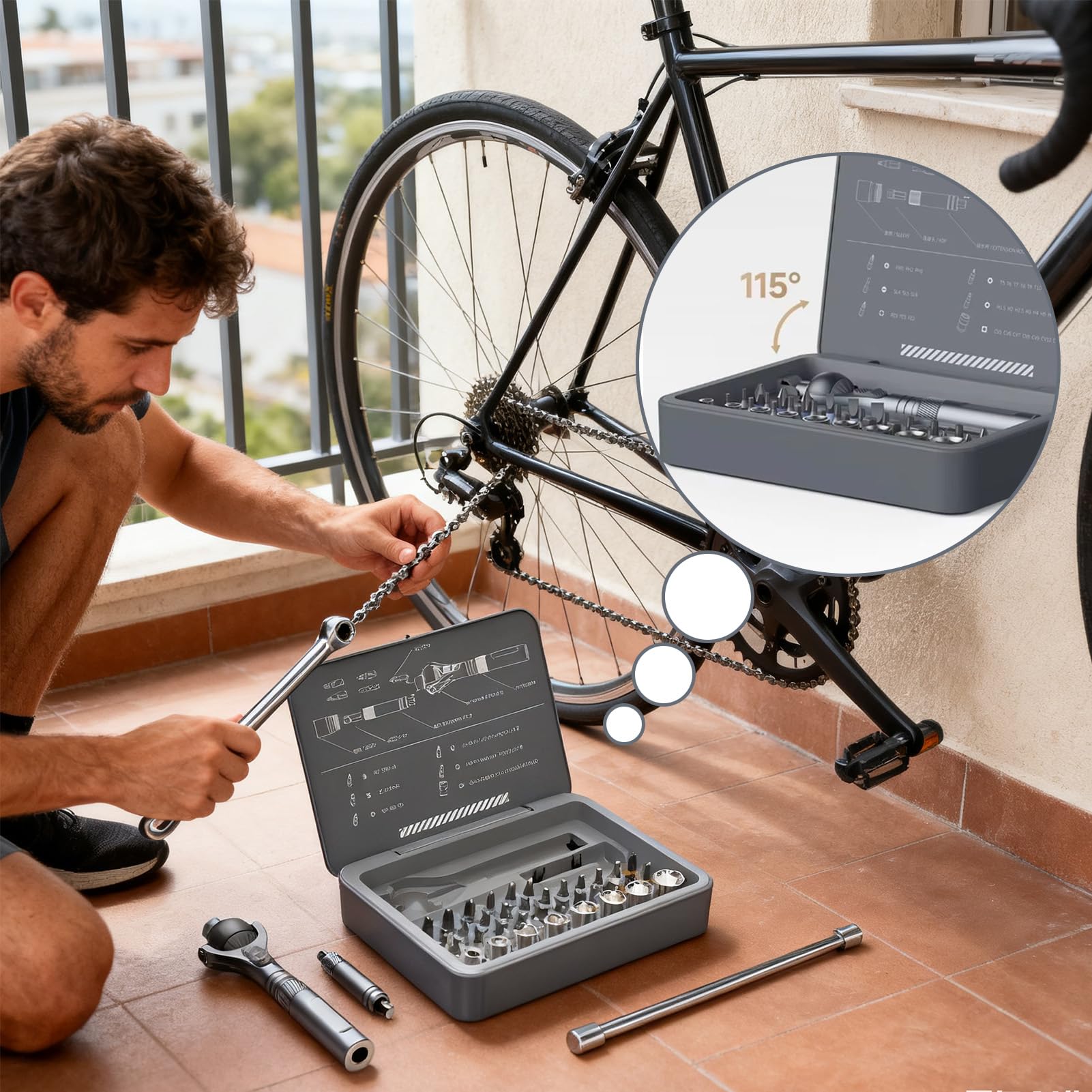 Set Cacciaviti A Cricchetto Di Precisione Ergonomico Multifunzione | Kit Di Punte Multifunzione Per Riparazioni Elettricista Elettronica Edilizia Falegnameria Idraulica Industriale