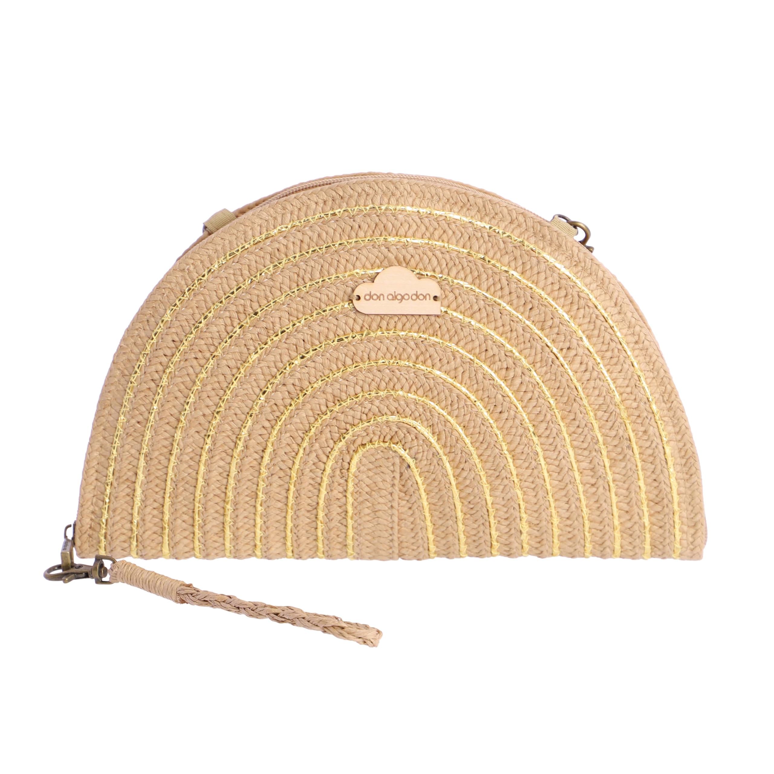 DON ALGODON Aveiro, Bandolera Mujer Verano Rafia Bolso Mimbre Hecho a Mano Ideal para la Playa