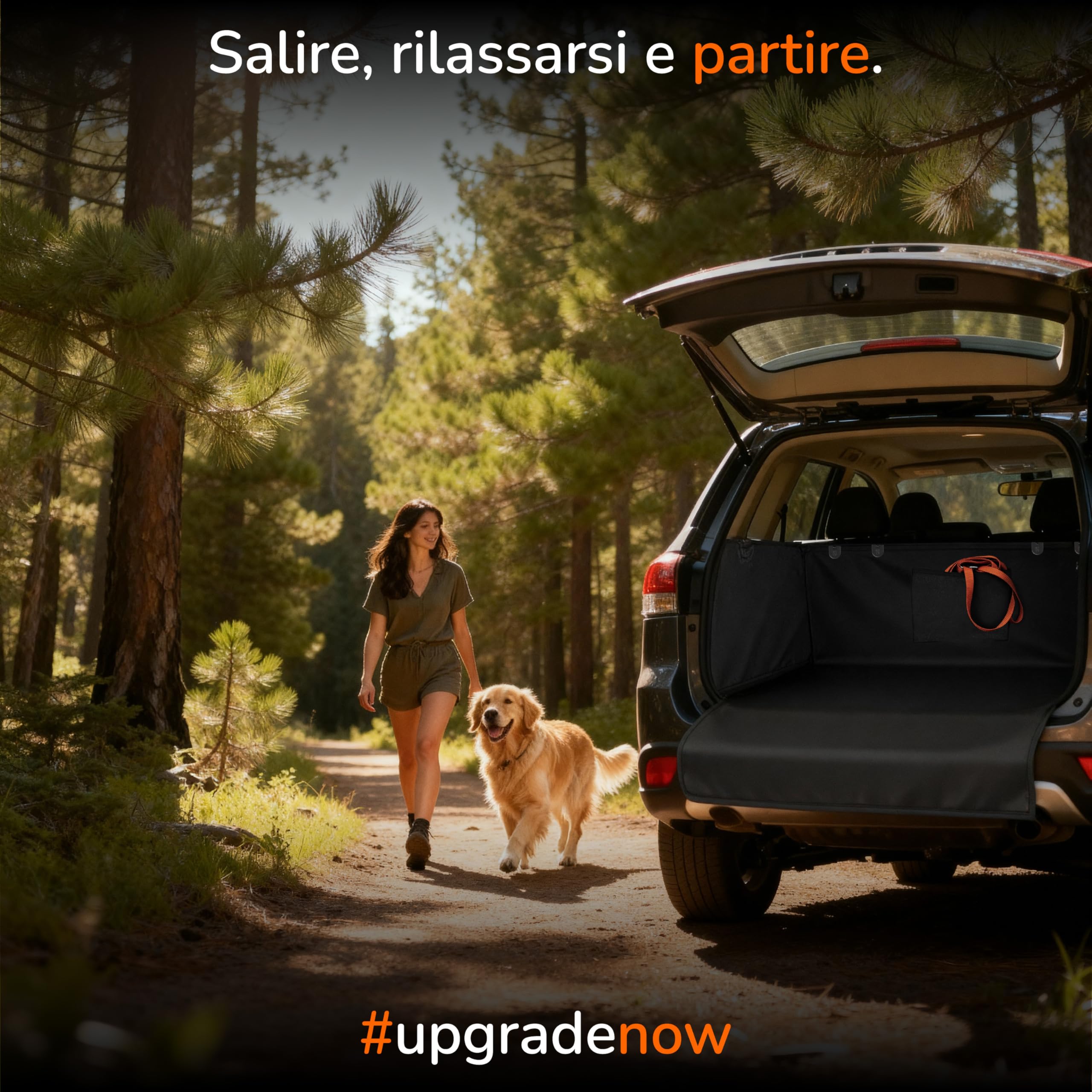 Upgrade4cars Telo Bagagliaio Auto per Cani Universale Impermeabile e Antiscivolo con Protezione Laterale e Paraurti Durevole Accessori Cane
