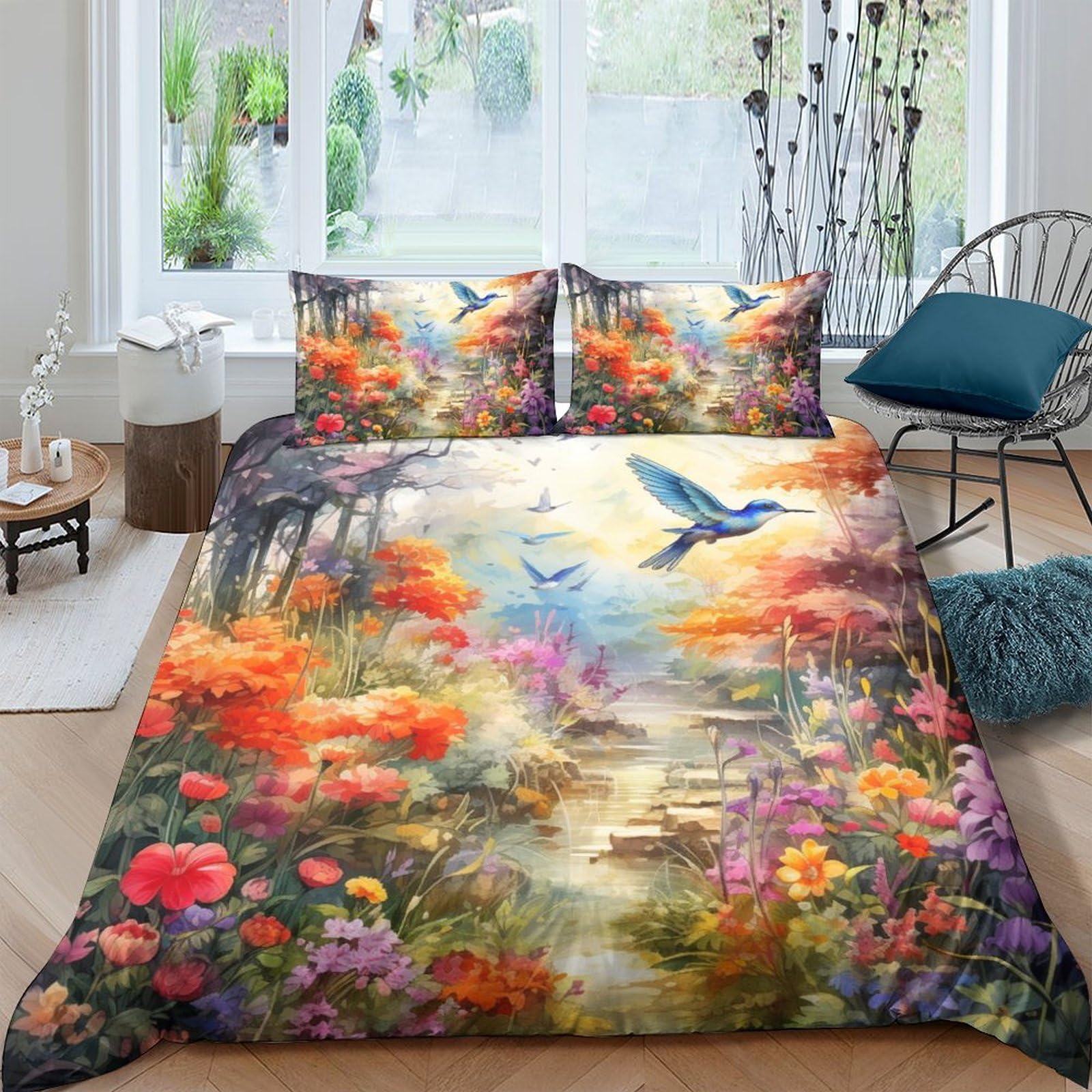 WZXYMXDP3D Printing Beach Shop Bed Linen Sandy Beaches Bed Linen With Zip And Pillowcase, Soft Microfibre Bedding Double（200x200cm） Suitable For Kids And Teenagers-(3-Piece)