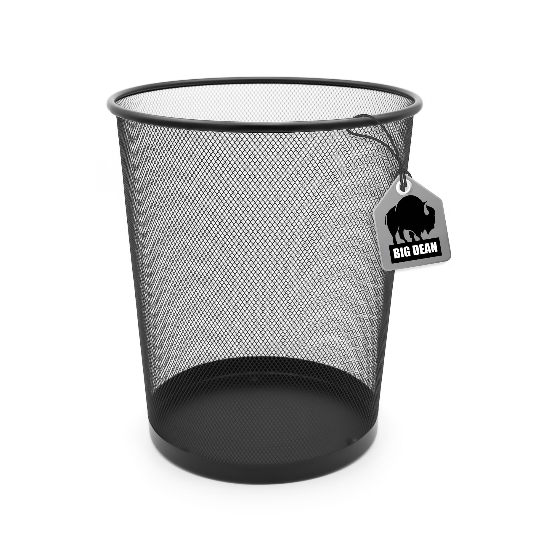 BigDean Papierkorb Büro Mülleimer schwarz 34cm hoch 20L Draht - Mülleimer Büro Trash Can Papiermülleimer Abfalleimer Mülleimer Trash Bin