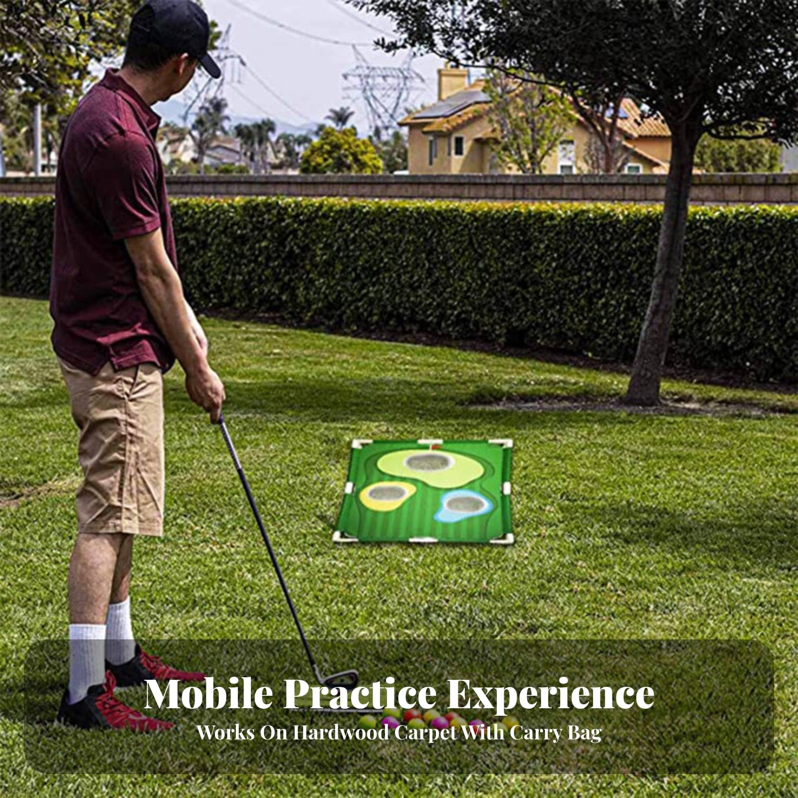 Golf-Putting-Matte mit Zielscheiben