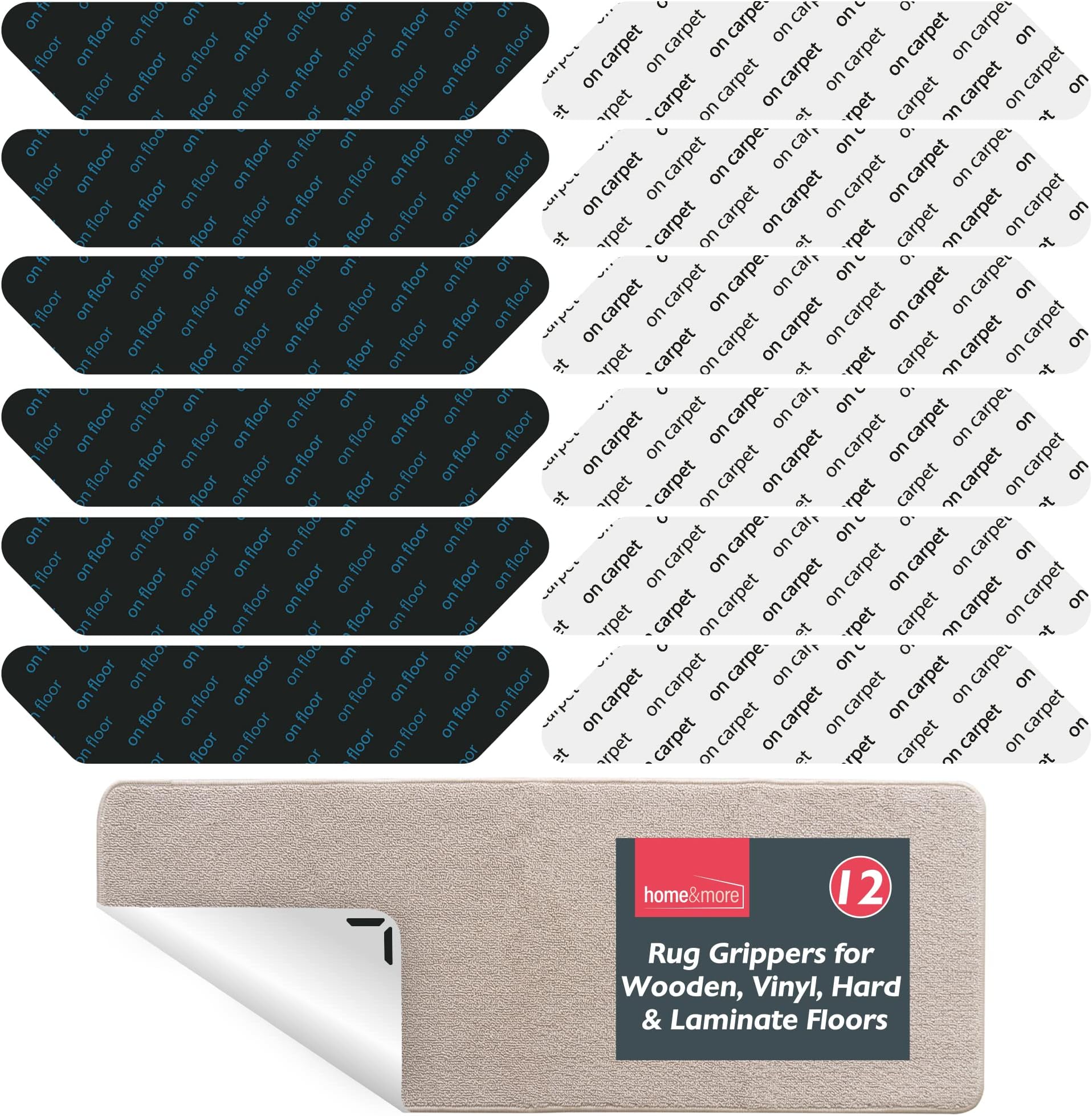 Rug Gripper 10 Pcs Washable & Reusable Rug Grippers for Laminate