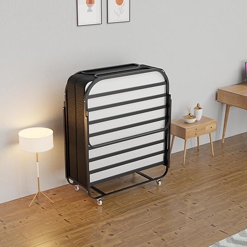 Miniatura 3 de Mattress Solution Cama plegable plegable de 14 pulgadas con colchones de espuma viscoelástica de 3 pulgadas marco plegable de metal resistente
