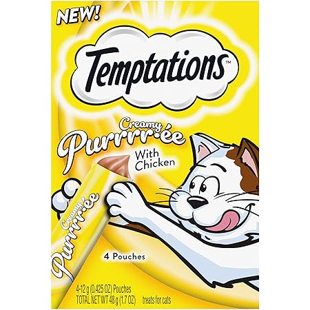 Amazon Com New Temptations Creamy Purrrr Ee Lickable Puree Cat Treats 44 Pouches Multiple Flavors Everything Else