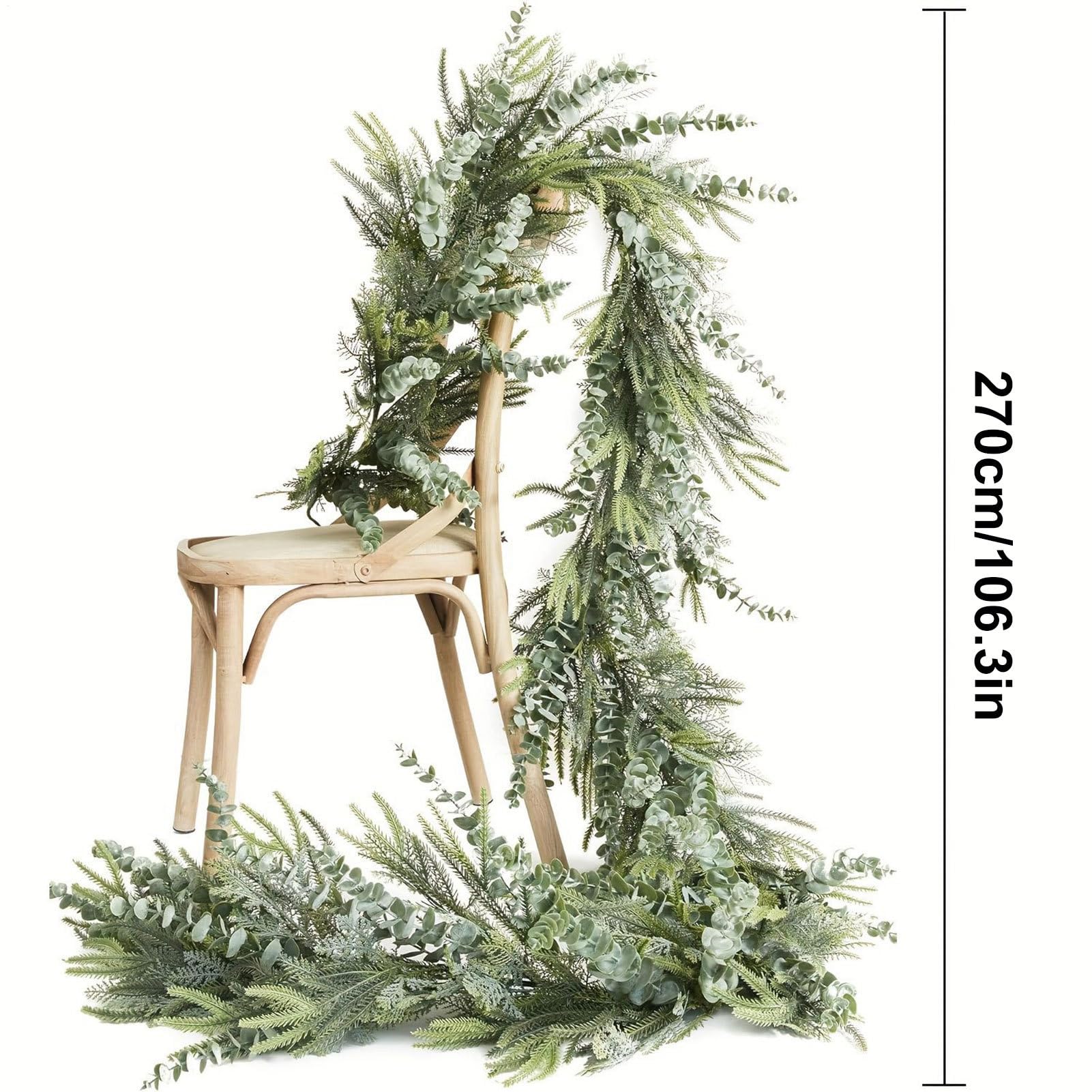 Guirnalda De Pino Realista Pino, Suave, Gruesa, Verde, Artificial,