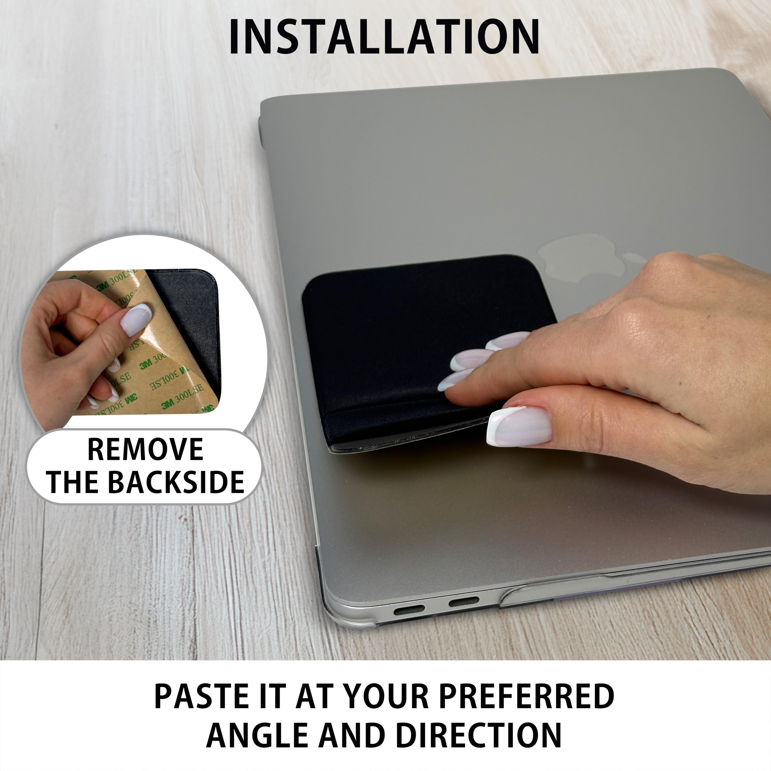 MyGadget Custodia per Hard Disk Esterno | Borsa Adesiva per Laptop - SSD SanDisk Portable | Samsung | Toshiba | Seagate - Case Autoadesiva - Nero