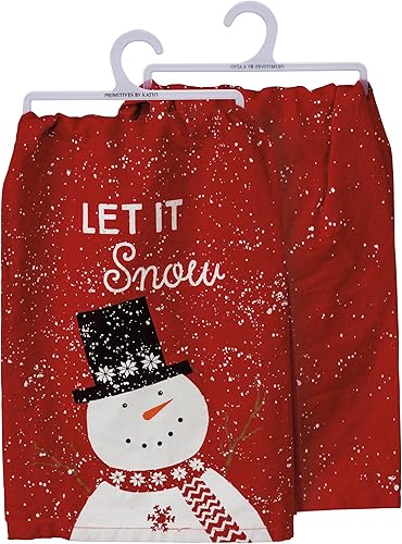 Primitives by Kathy Let It Snow - Toalla de cocina para decoración del hogar