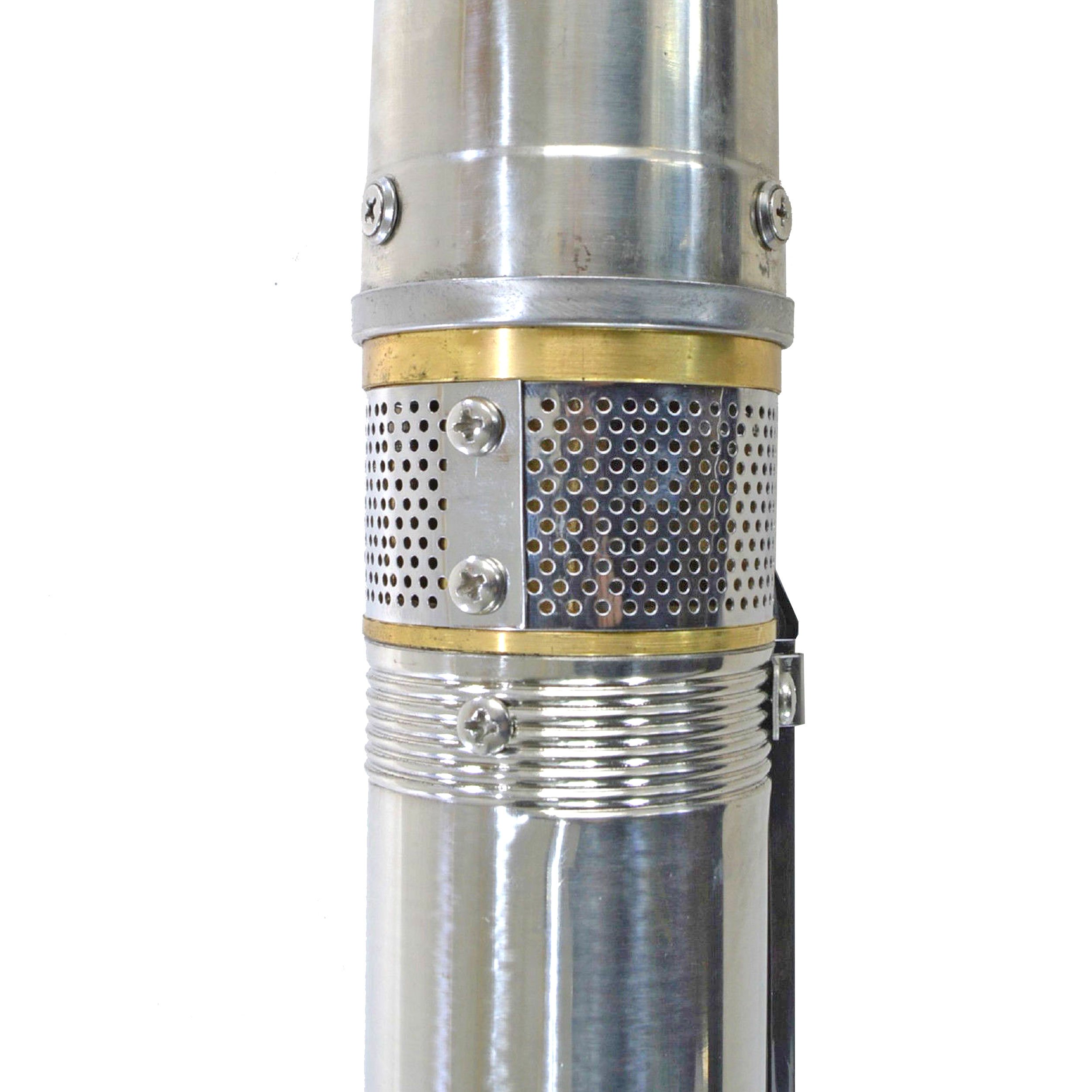 Hochwertige 3" Tiefbrunnenpumpe 3000l/h sandverträglich Edelstahl Sandverträglich bis 5%, Förderhöhe: 110 m, 11 bar
