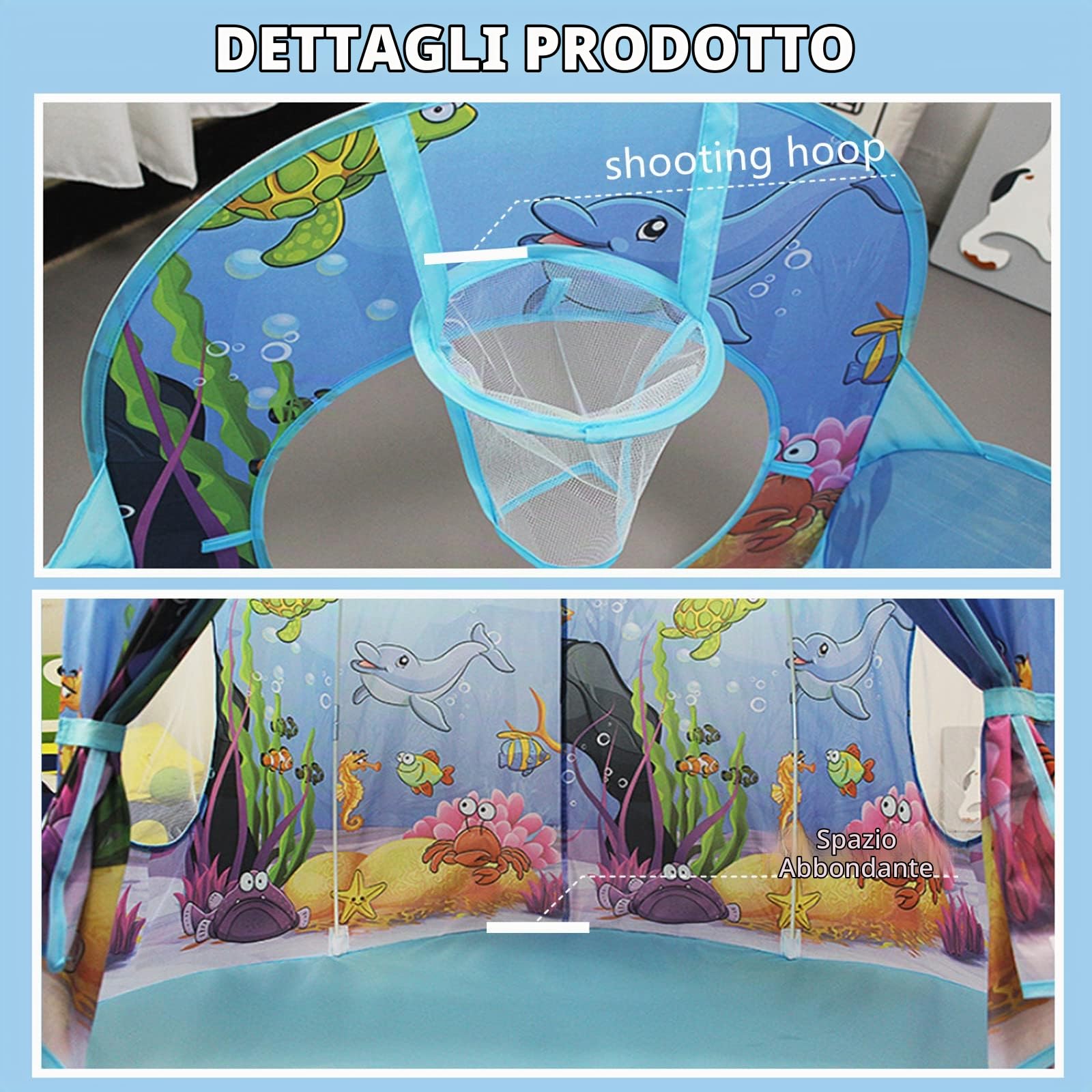 Tunnel Gioco per Bambini,Tenda da Gioco per Bambini Pop-up 3 in 1,Tenda da Gioco per Bambini e Tunnel,Tenda da Giardino per Ragazzi,Coperta e all'aperto