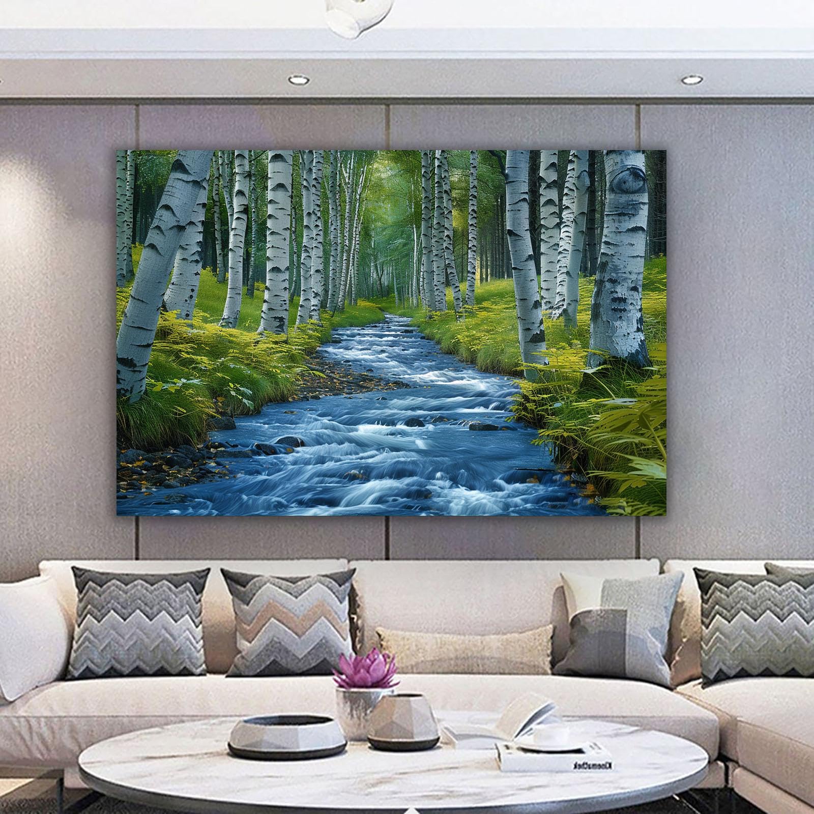 Amazon.co.jp: ZFXFHDR(へ楽ーツ) 風景画 絵画 自然 自然林