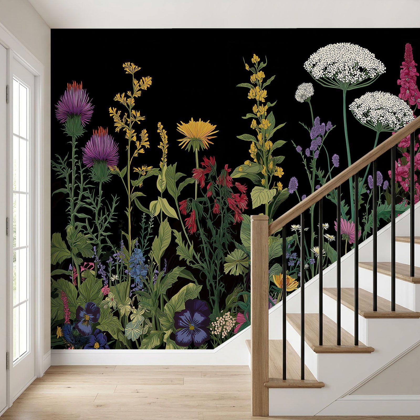 Carta da parati fotografica 3D, 200 x 140 cm (larghezza x altezza), in tessuto non tessuto, per camera da letto, soggiorno, campagna, botanica, decorazione da parete per la cameretta dei bambini