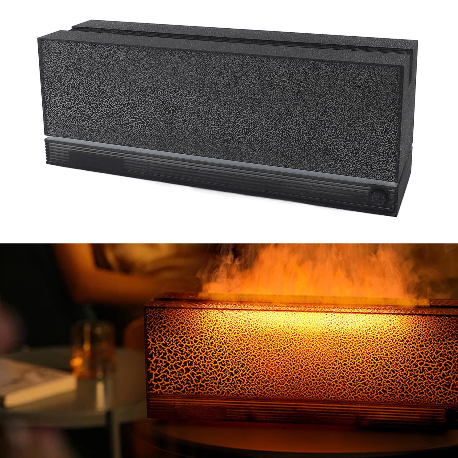 EMUKOEP Diffuseur de Flamme élégant, Humidificateur D'aromathérapie Multicolore Simulant Une Fissure pour Le Bureau et la Maison