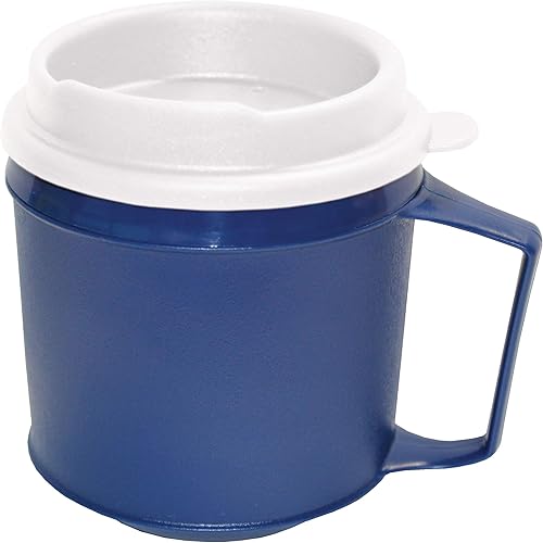 Rehabilitation Advantage Taza aislada con peso con tapa del vaso (8oz), color azul