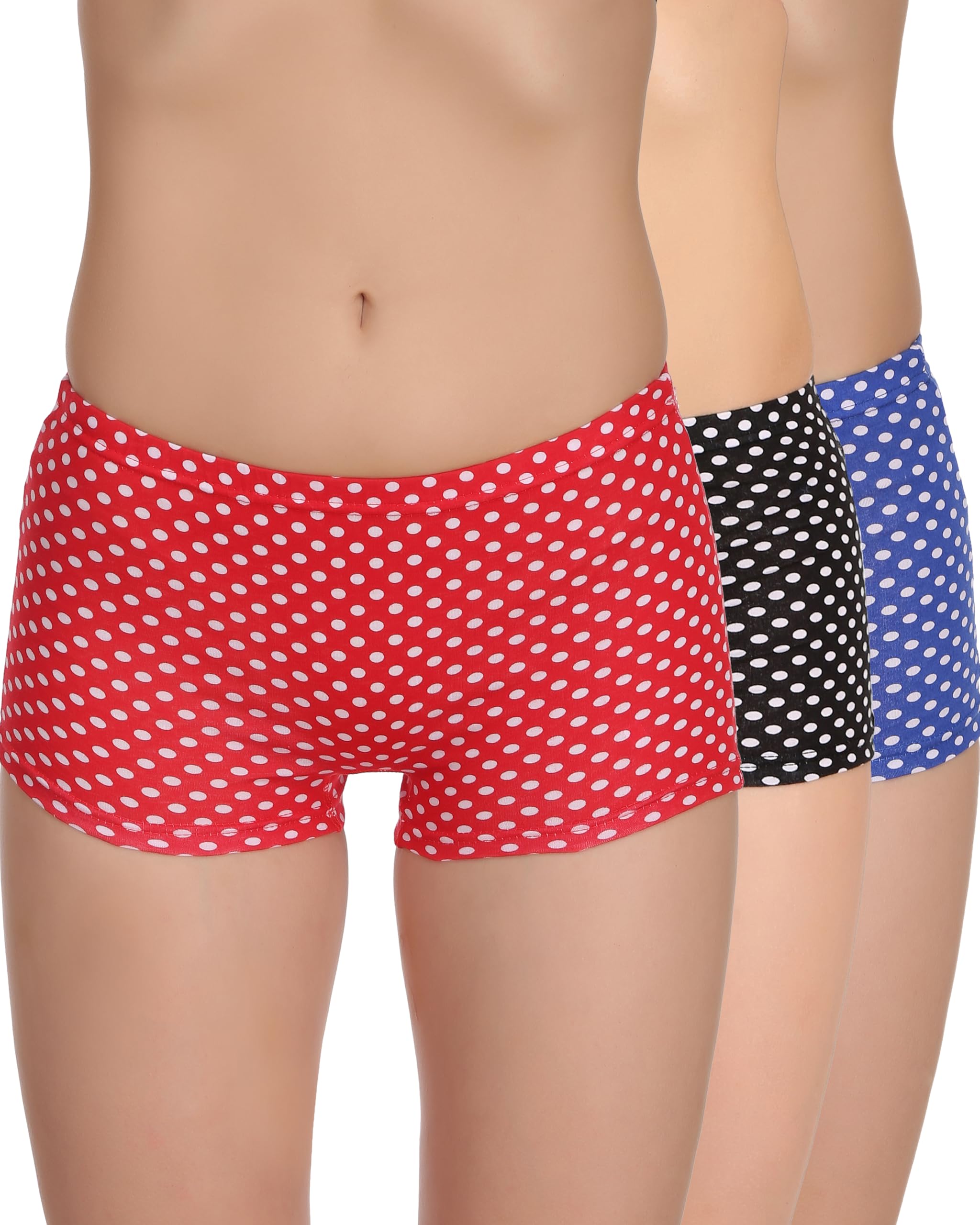 selfcare Womens Mid Rise Soft Cotton Solid Boyshort Panties-picture-22