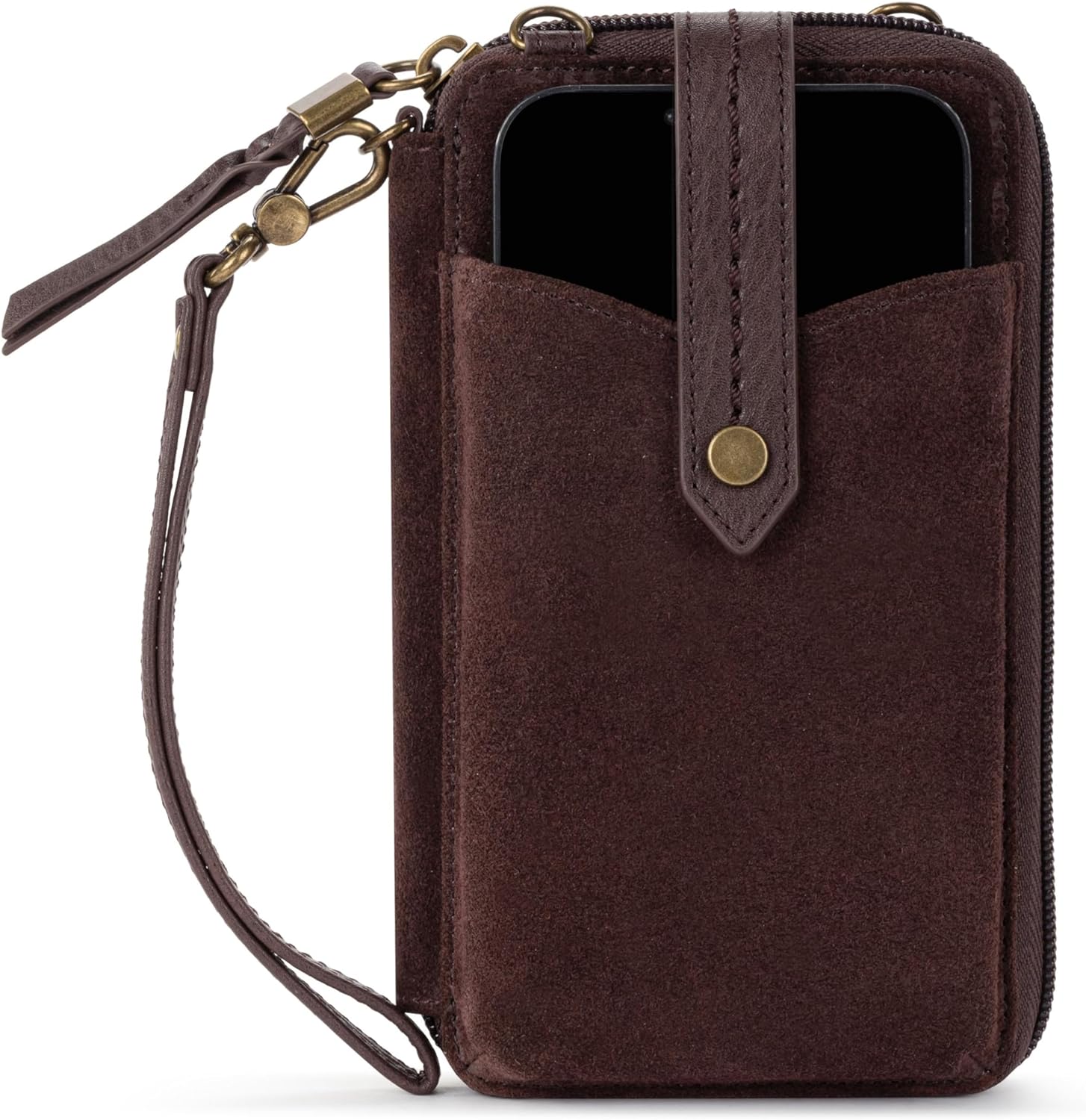 The Sak N/S Smartphone Crossbody - Women's Cellphone Bag & Wallet For Everyday - Leather Convertible Wristlet With Zipper - Image 6