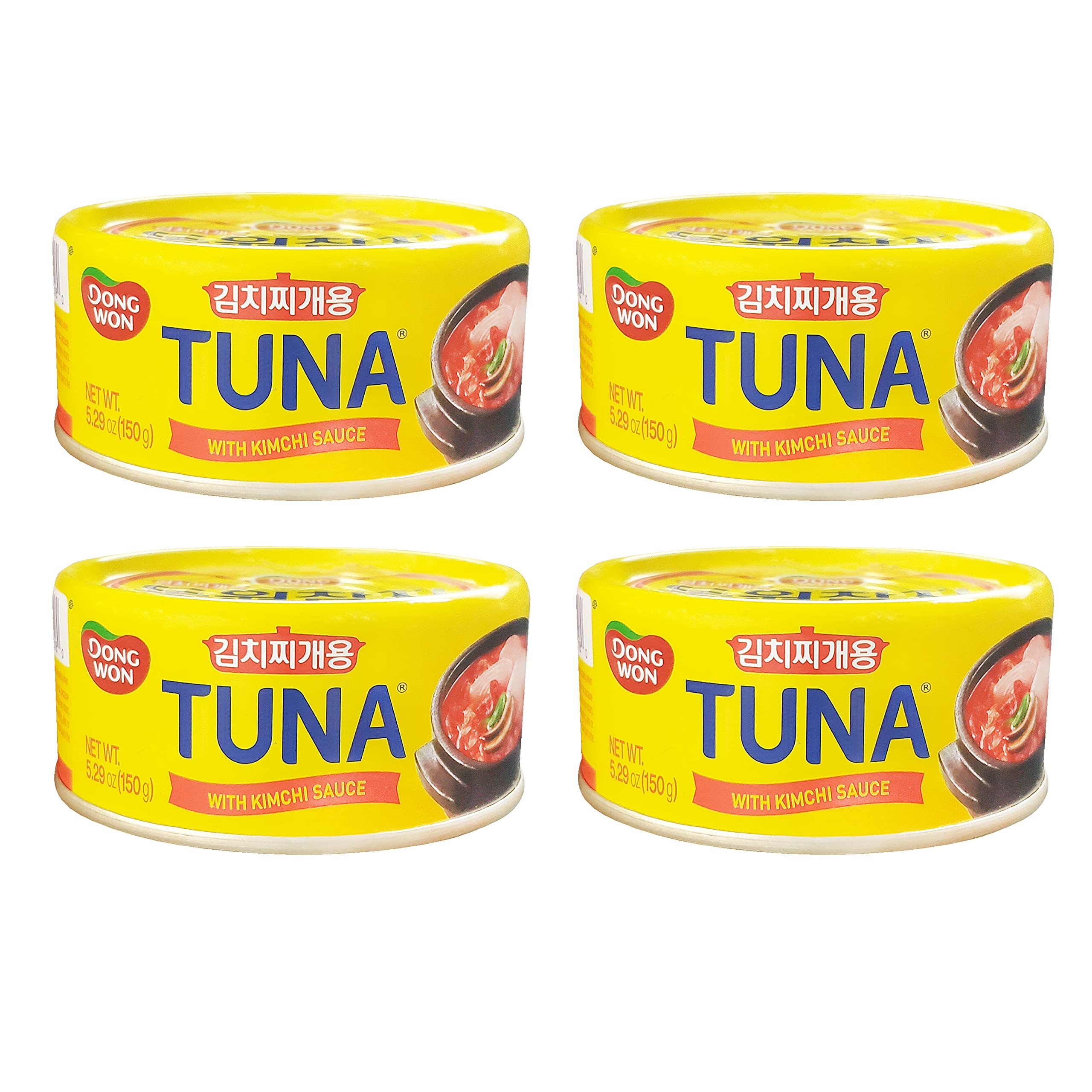 Dongwon Korean Tuna with Kimchi Sauce (4 Pack, Total of 21.16oz)