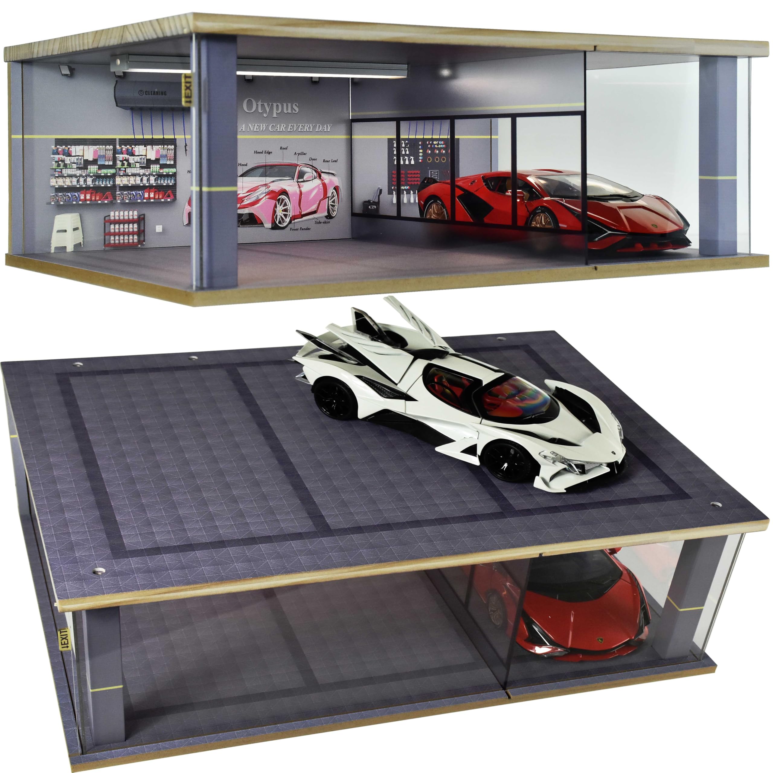 Amazon.co.jp: Otypus 1/18 スケール モデルカー ディスプレイケース