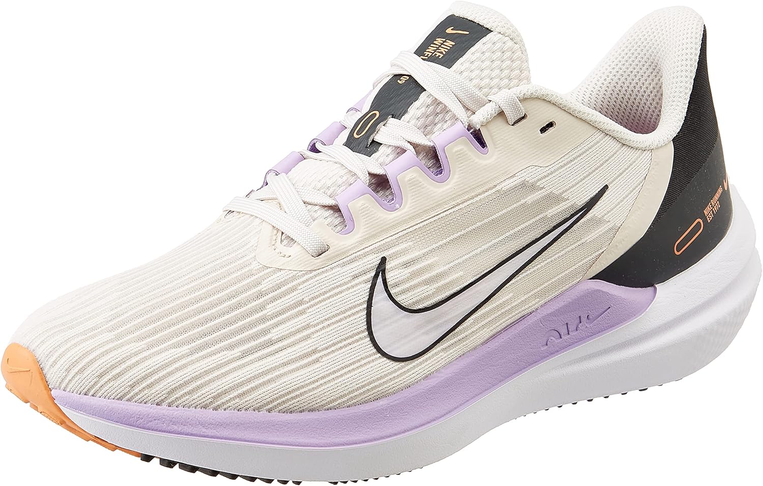 NIKE Women's Sneaker, Lt Orewood BRN White Off Noir Lilac, 8