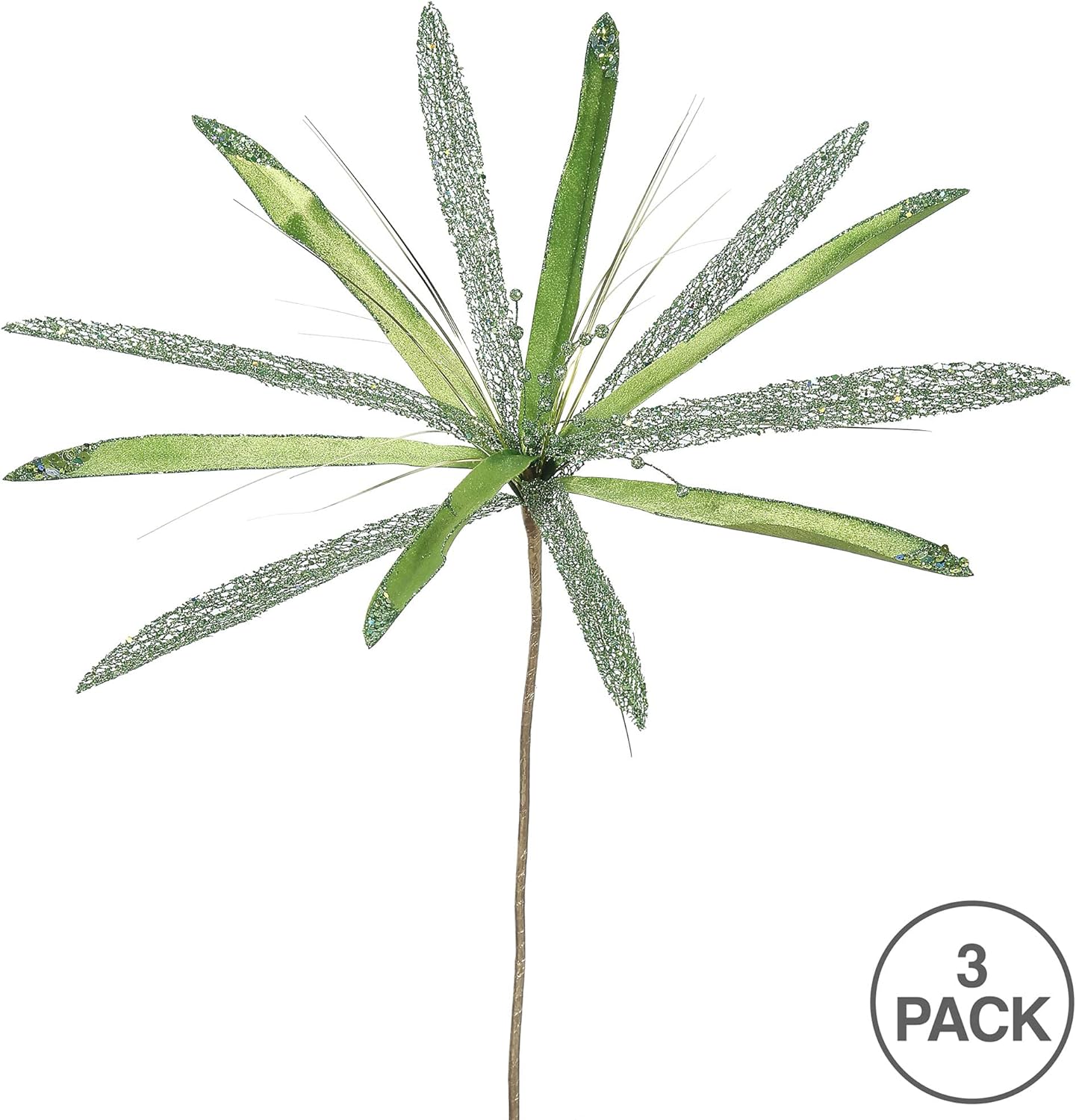 Vickerman 24" Lime Velvet Papyrus Artificial Christmas Pick, 3 per Bag