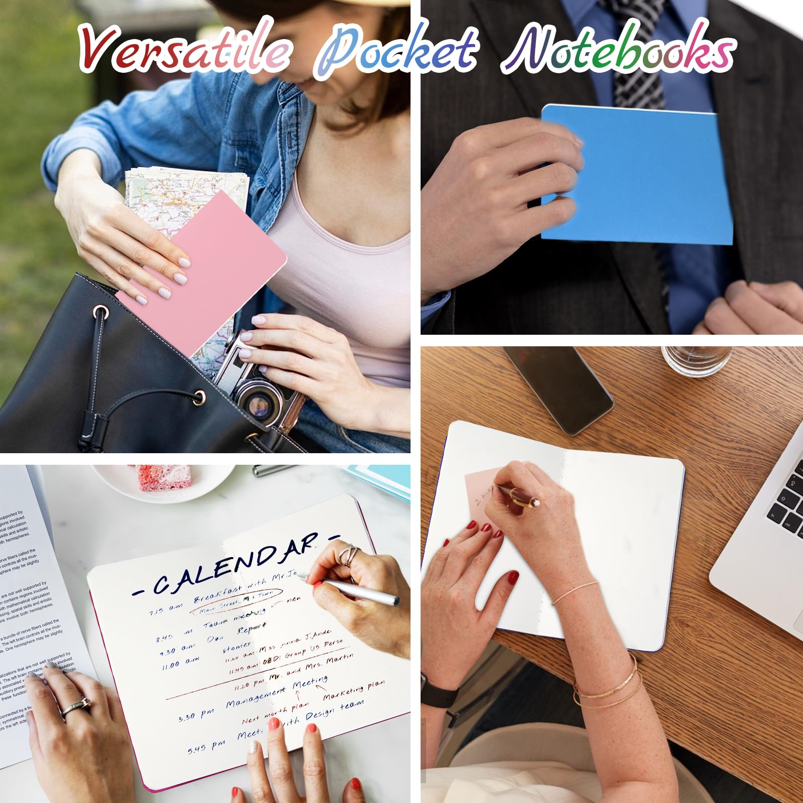 Yicaam 24 Pcs A6 Plain Paper Notebooks, Small Blank Pocket Notebooks, Memo Notepad for Students, Mini Notepad - 24 Pages Each, Ideal for Writing, Drawing, and Sketching - Image 4