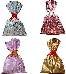 Kit 10 Sacos de presente 30x44 + 10 laços fácil (Sortidos Estampados)