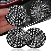 Vista 34 de NBTEPEM 2 posavasos de auto con diamantes de imitación, 2.75 pulgadas, antideslizantes, a prueba de golpes, universal, a la moda, para auto