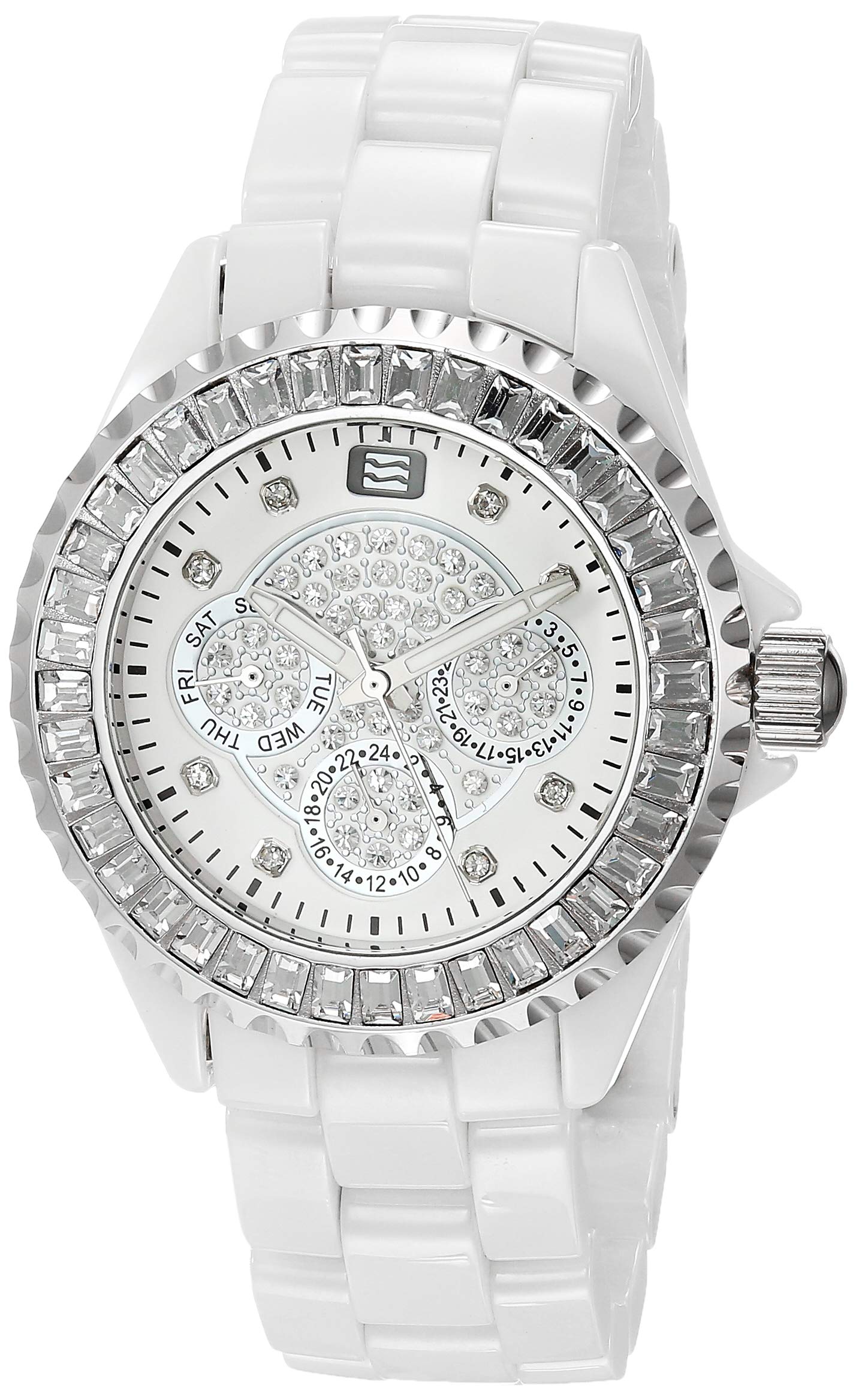 OceanautWomen's Ceramic, White, Quartz Movement