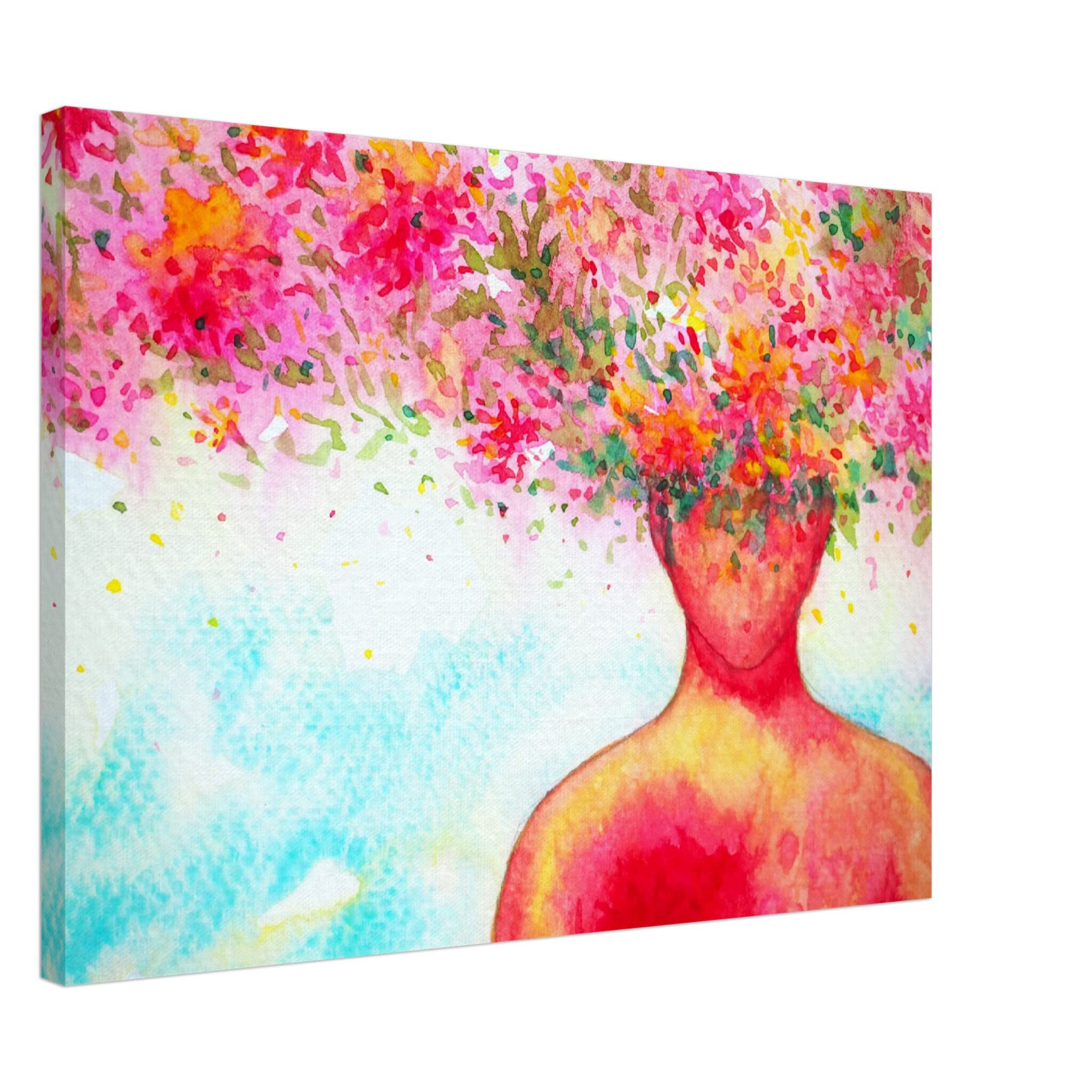 Tableau fleur haut de gamme avec cadre 50x70 cm d'exception - 4