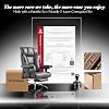 Efomao Desk Office Chair, Big and Tall Ergonomic Executive Chair with Footrest, High Back Reclining Computer Desk Chair, Thick Padded Wide Armrests 200KG Heavy Duty PU Leather Office Chair