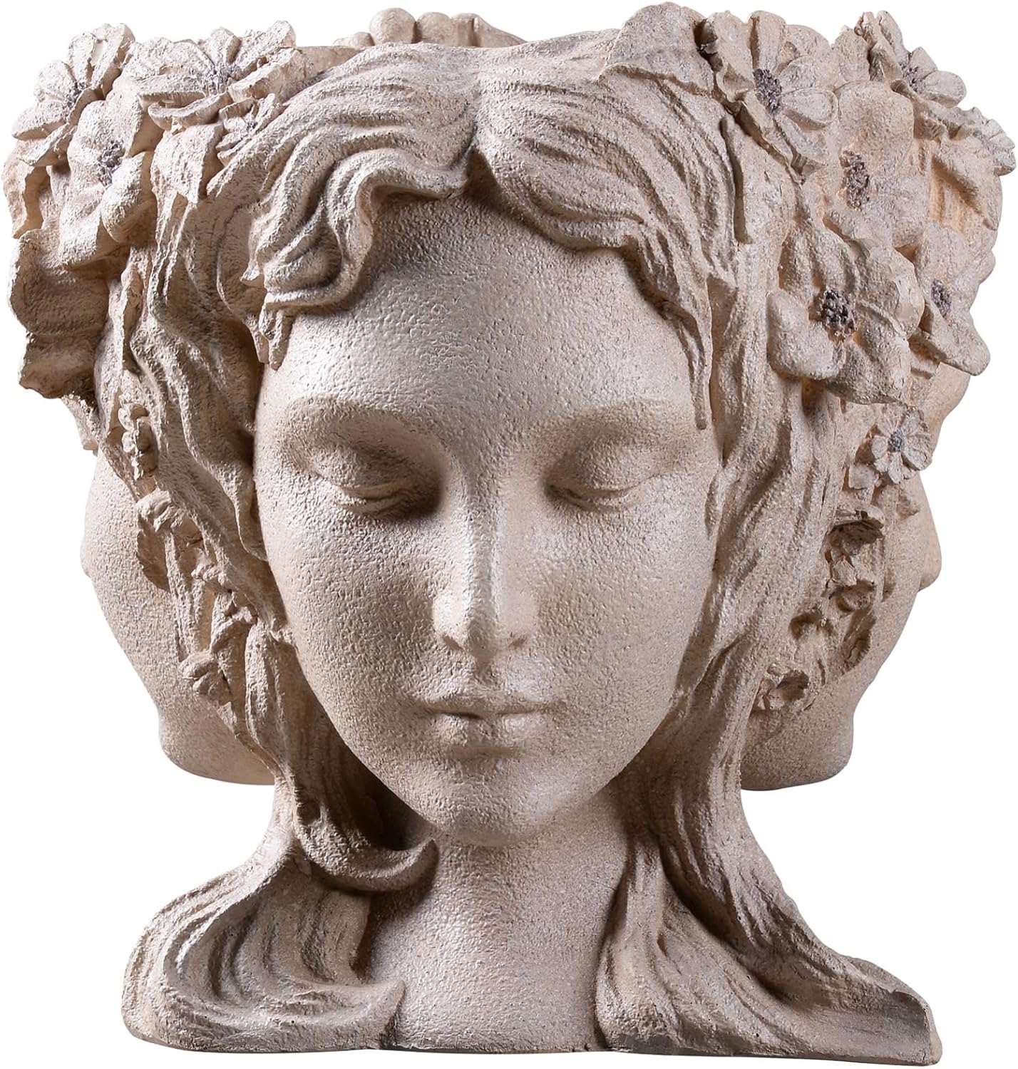 Hi-Line Gift Ltd. Lady Head Bust Flower Planter Plant Pot