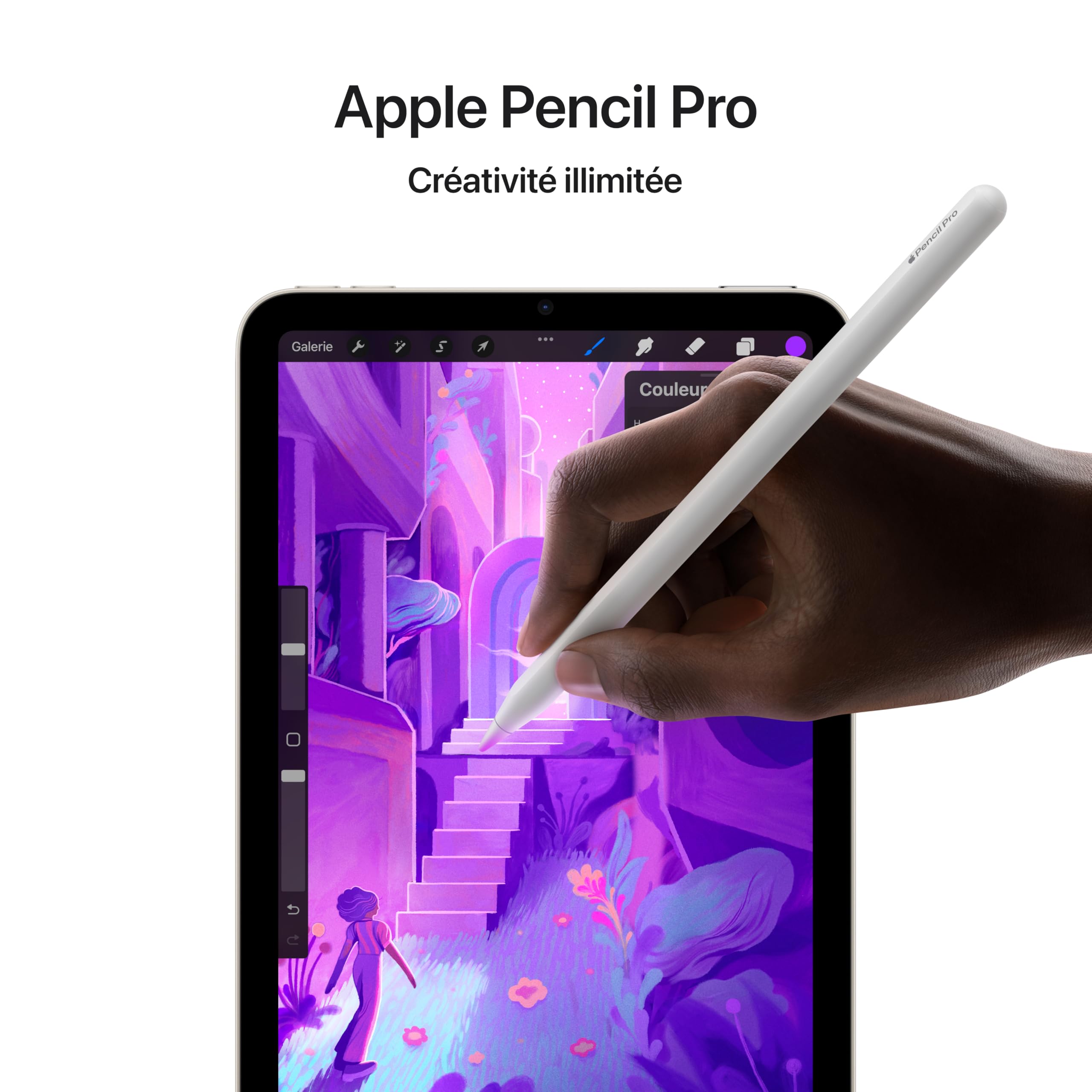 Apple iPad Mini (A17 Pro) : Écran Liquid Retina 8,3 Pouces, 128 Go, Wi-FI 6E, caméras Avant/arrière 12 Mpx, Touch ID, autonomie d’Une journée - Lumière stellaire - 4