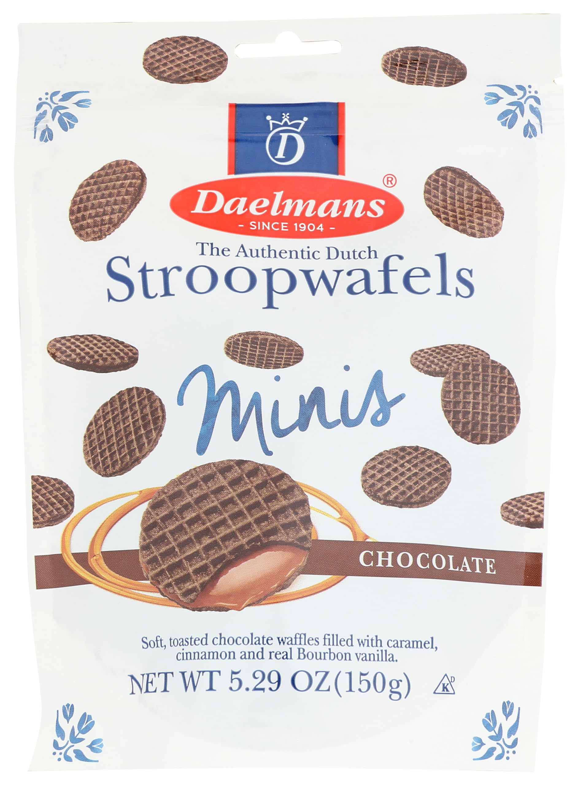 Daelmans, Mini Stroopwafels, Chocolate Caramel, 5.29 oz (150 g)