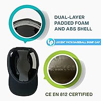 Vista 3 de Red Baseball Safety Bump Caps Helmet Hard Hat Head Protection Caps for Men and Women