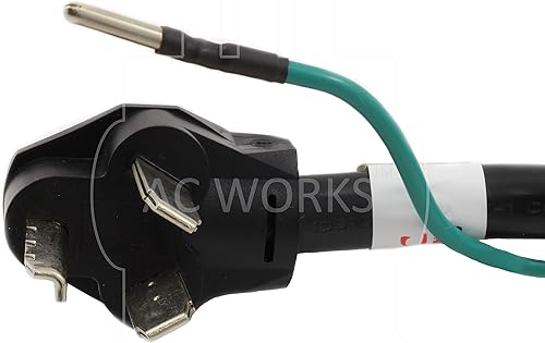 Miniatura 3 de AC WORKS Adaptador de salida de pared para secadora de 30 amperios y 3 clavijas (a enchufe de secadora de 4 clavijas de 30 amperios)