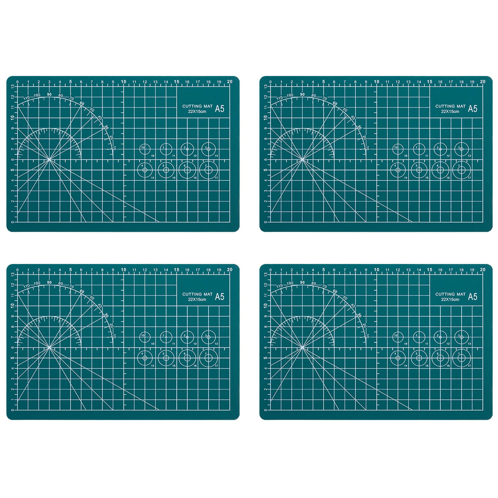 Xjdzineq Healings Cutting Mats for Crafting and Sewing with Double Side Measurement Grids and Sturdy PVC Materials Nonslip Craft Cutting Surfaces