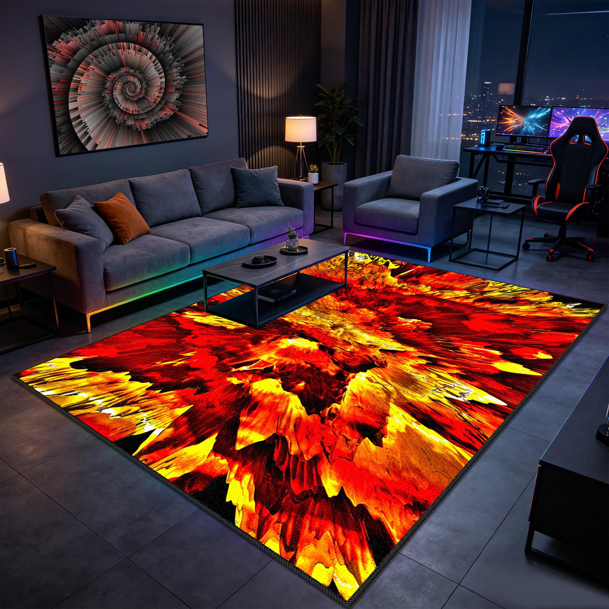 Tapis de chambre gaming doux pour un espace de jeu moderne et confortable