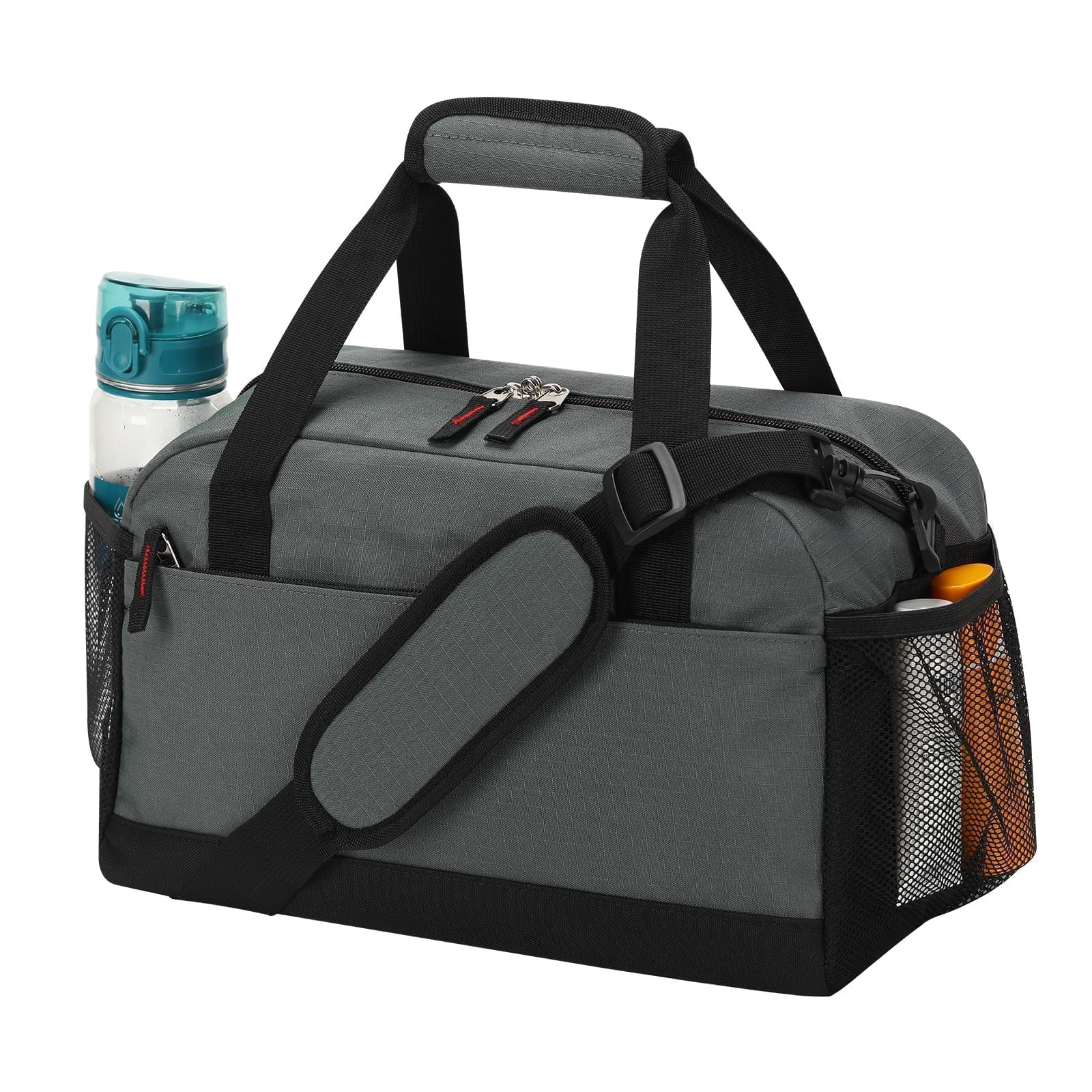 LONALIA Kleine Sporttasche mit Nassfach - 35×20×20cm Handgepäck, Mini Duffle Bag mit Mehreren Fächern für Sport, Weekender, Kurzreisen - Dunkelgrau