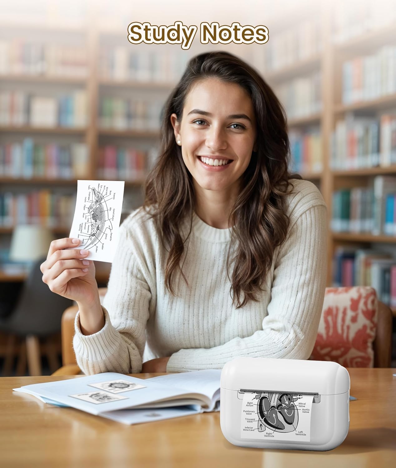 TATTMUSE Q02E Print Pod Mini Sticker Printer, Portable Thermal Mini Printer, Pocket Sticker Maker Machine for Study, Photos, Journal, DIY Creation, Inkless Sticker Maker for Homeuse