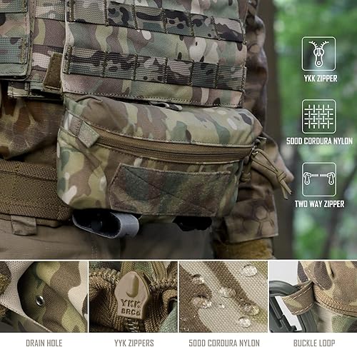 Miniatura 7 de WYNEX Bolsa táctica para volquete, bolsa colgante de utilidad, bolsa de transporte para abdominales, organizador de bolsillo EDC, accesorios para