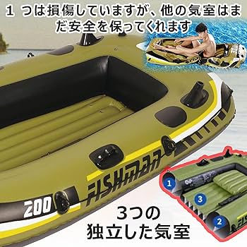 ゴムボート 本体 2人用ボード/エアー インフレータブル 4気室 od403 Hill Stone ボート 本体 2人用 230cm×110cm ビニール ゴム