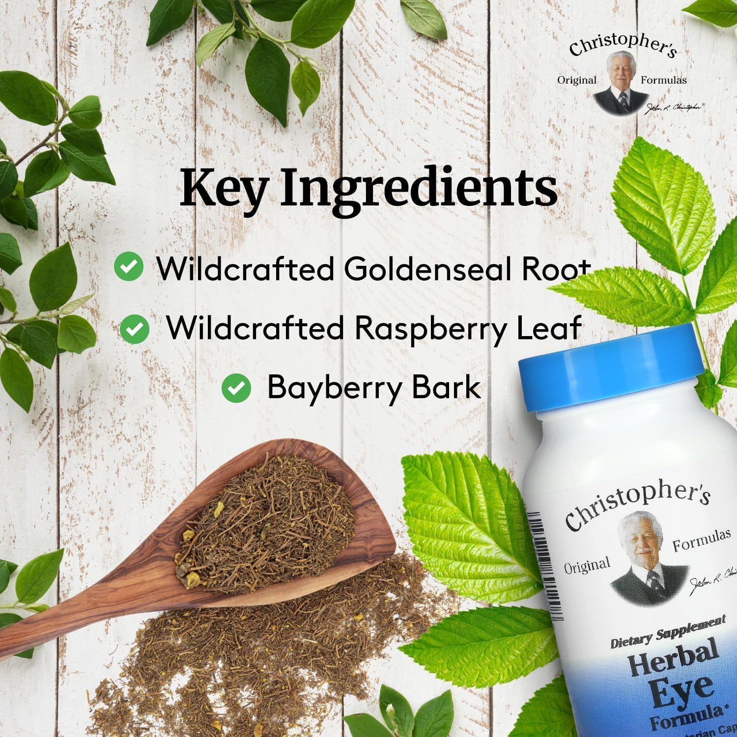 Christopher's Original Formulas Herbal Eye Formula - Eye Vitamins for Sight Care - Natural Eye Support Supplement with Whole Food Herbs for Optimal Visual Acuity - Image 3