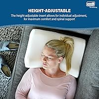 Vista 6 de SISSEL Classic Plus - Almohada cervical ortopédica, ajustable en altura, ergonómica, sistema de ventilación, espuma de poliuretano, ideal para dolor