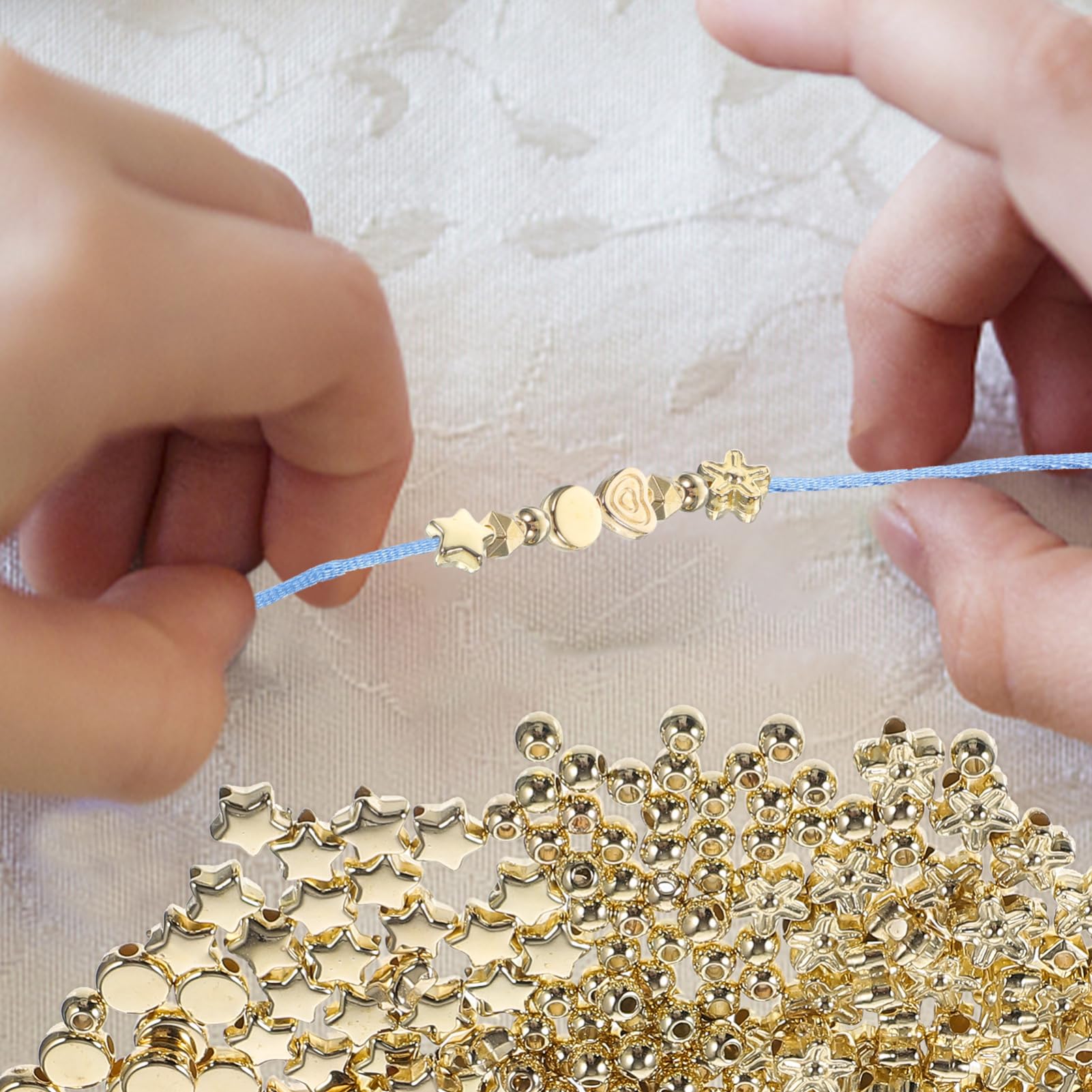 5 Juegos Suministros Para Hacer Joyas Diy Cuentas Sueltas Para Hacer Joyas Talón Beads for Bracelets Brazalete Cuentas Para Pulseras Pulsera De Cuentas Encantos 1200 Piezas * 5