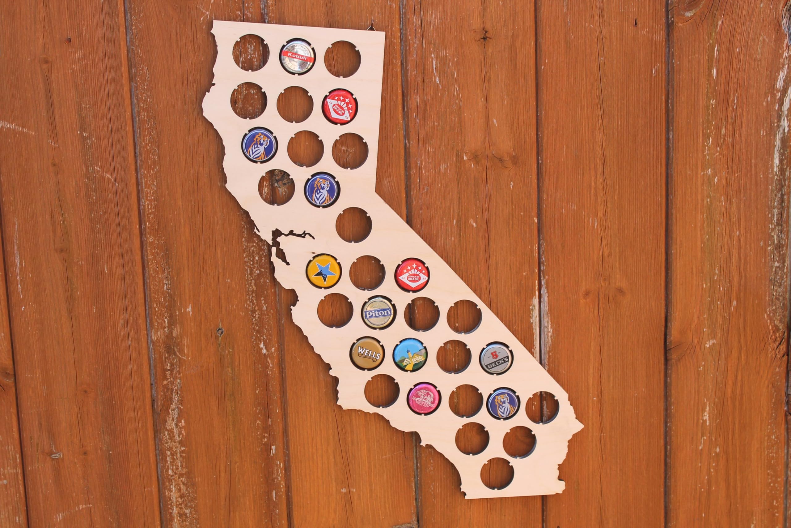 Tableau de biere de Californie : idee cadeau homme originale pour decoration de bar