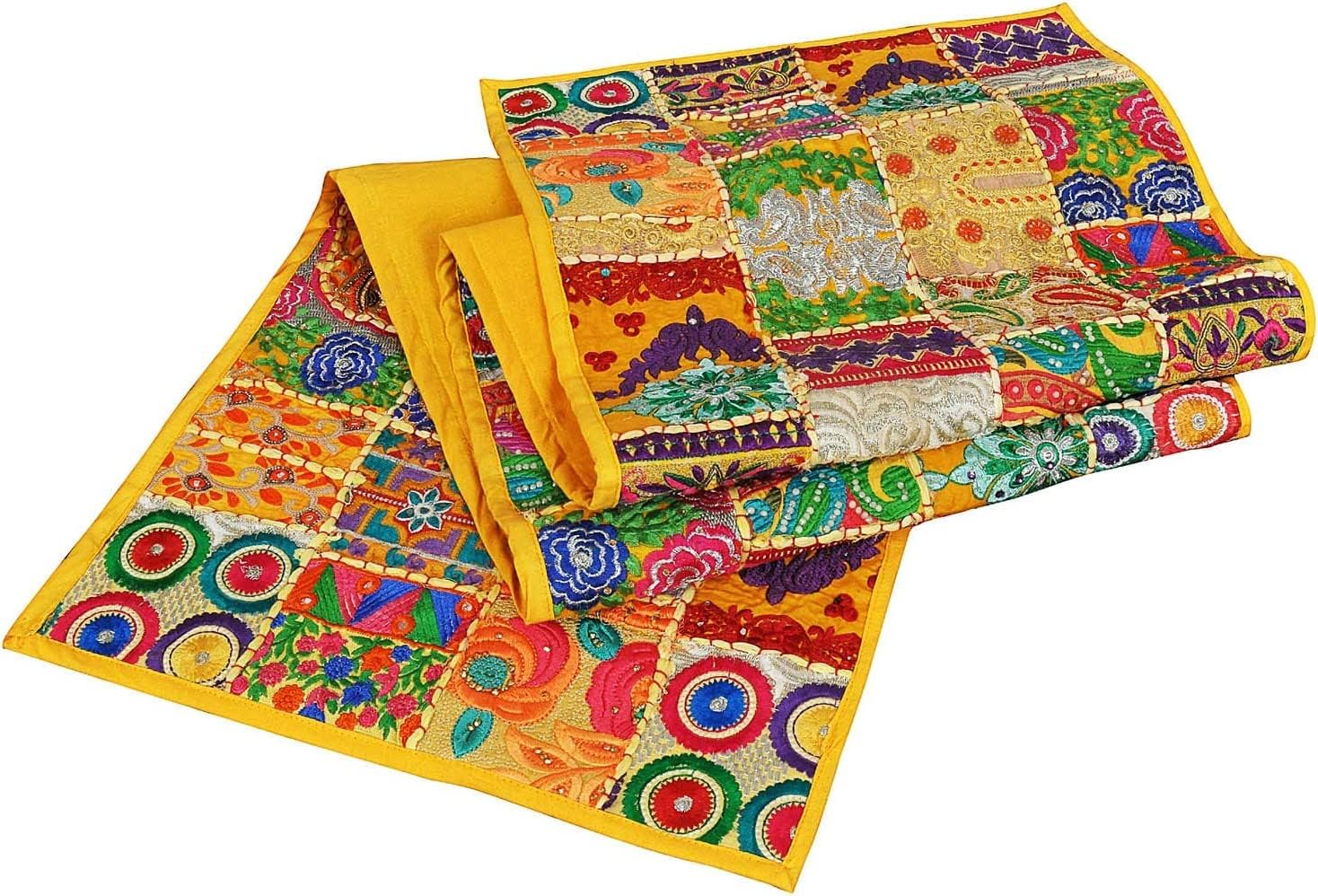 Affinity Decor Linen Table Runner 20" W x 80" L, Ethnic 100