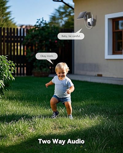 Miniatura 7 de COCOCAM Cámara de seguridad solar 4K 8MP WiFi inalámbrica para exteriores, con panel solar de 6 W, visión nocturna a color 4K, reconocimiento de IA,