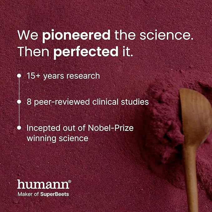 Humann SuperBeets Heart Chews, Nitric Oxide and Blood Pressure Support, Grape Seed Extract & Non-GMO Beet Root Powder Energy Supplement, Pomegranate Berry Flavor, 60 Count